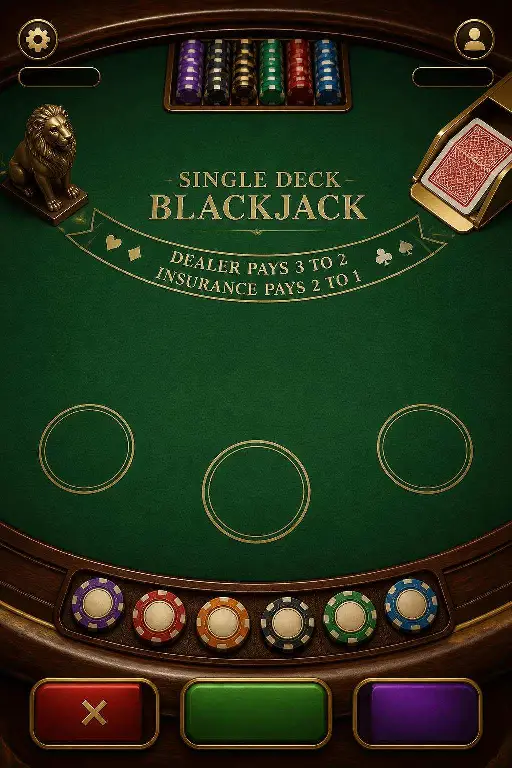 SingleDeckBlackjack — скриншот 1